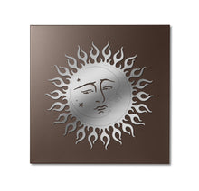 Carica l'immagine nel visualizzatore di Gallery, QUADRO IN METALLO SOLE LUNA - PINZONDESIGN